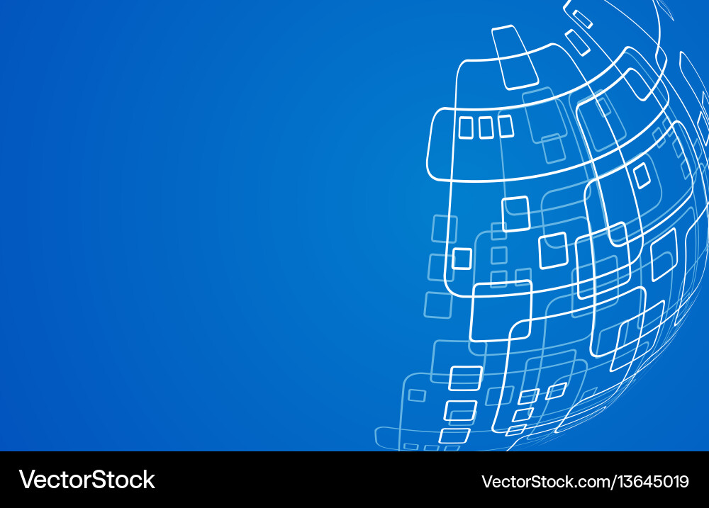 Global Tech Network Background vector image