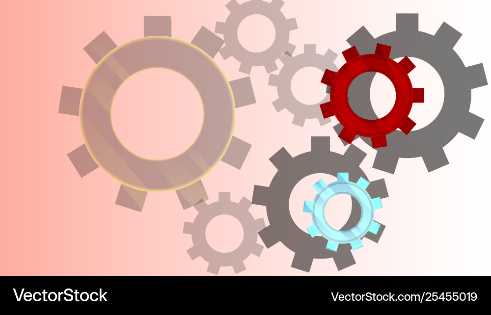 Mechanism pattern design gears Vector Image