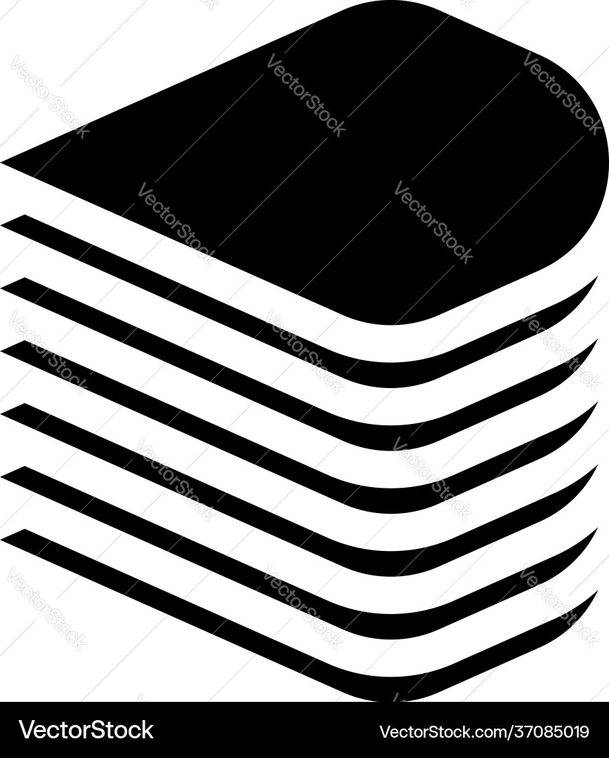Multitier layered icon for computing or generic Vector Image