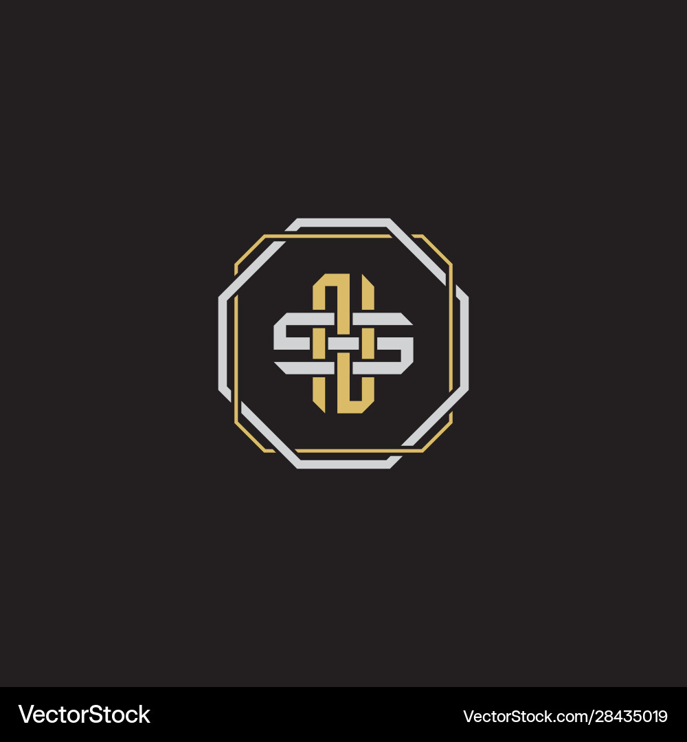 Overlapping Initial Monogram Logo vector image