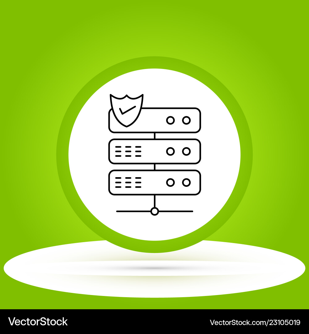 Server icon in creative design with elements Vector Image