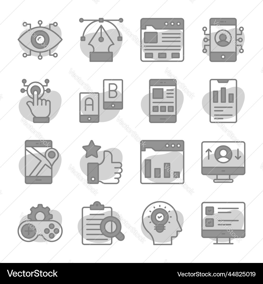 Set of user interface icons web design vector image
