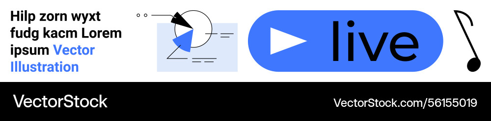 Streaming service interface with play button Streaming service interface with play button vector image