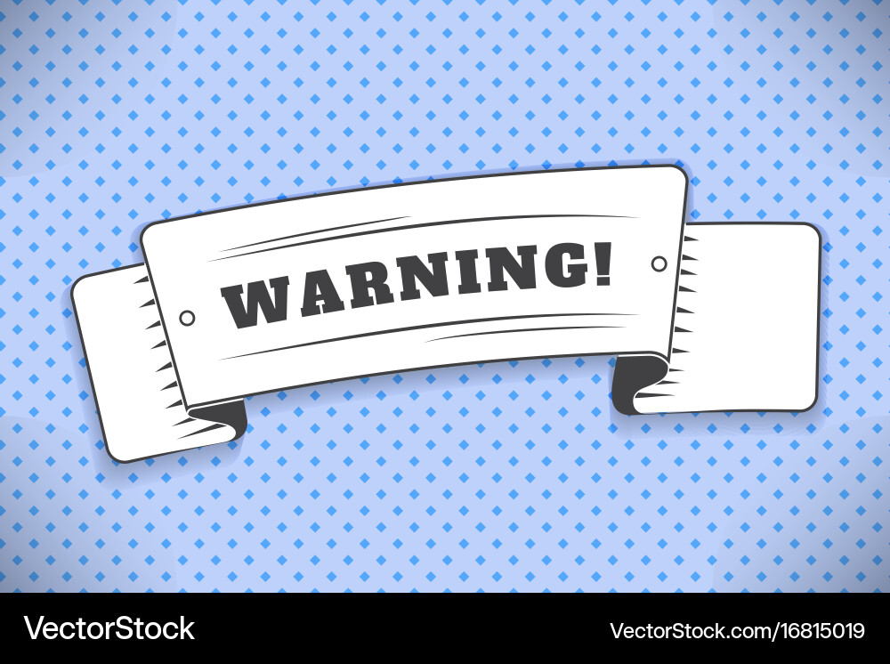 White ribbon in the form of a banner with text vector image