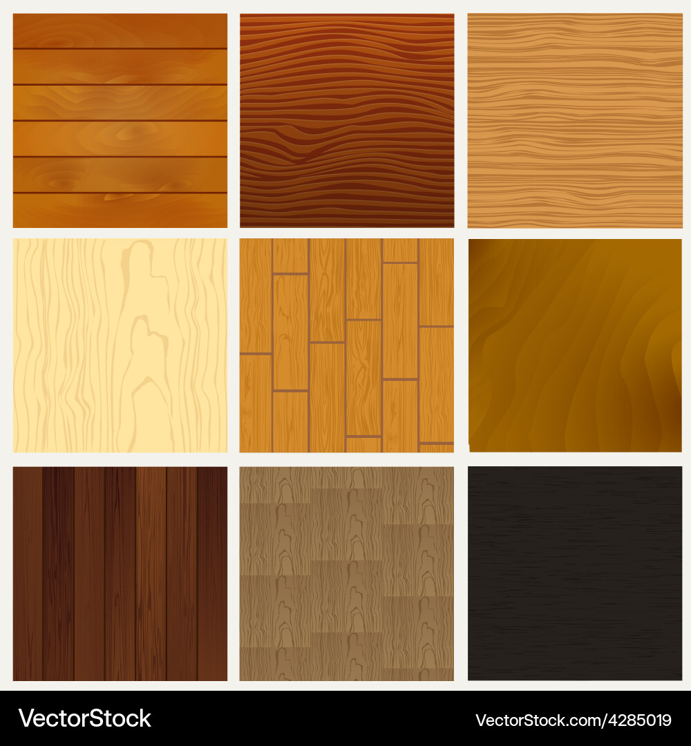 Wooden Textures & Patterns Royalty Free Vector Image