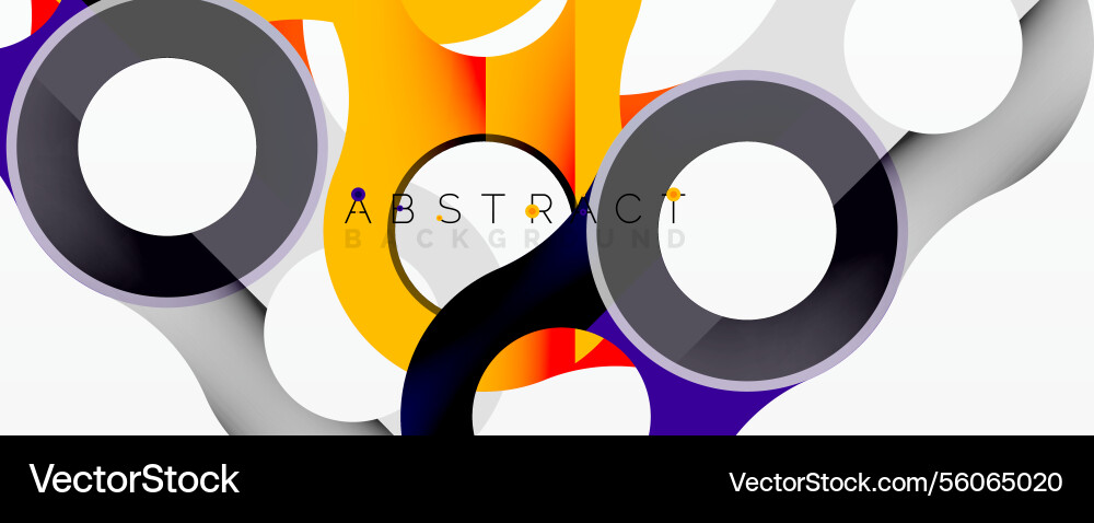Abstract composition with intertwined circular Abstract composition with intertwined circular vector image