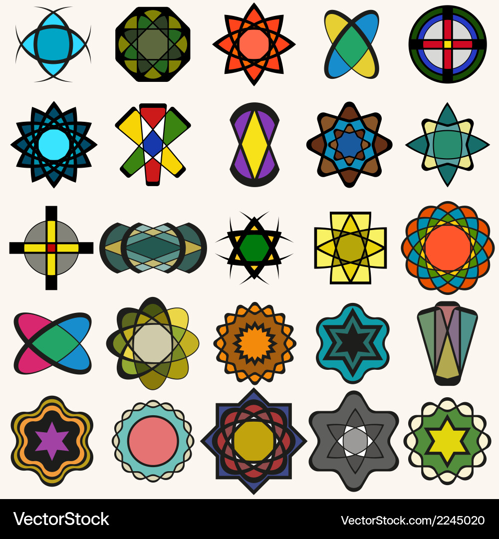 Abstract design elements collection vector image