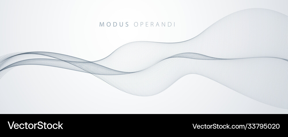 Array particles flowing dynamic sound wave 3d Array particles flowing dynamic sound wave 3d vector image