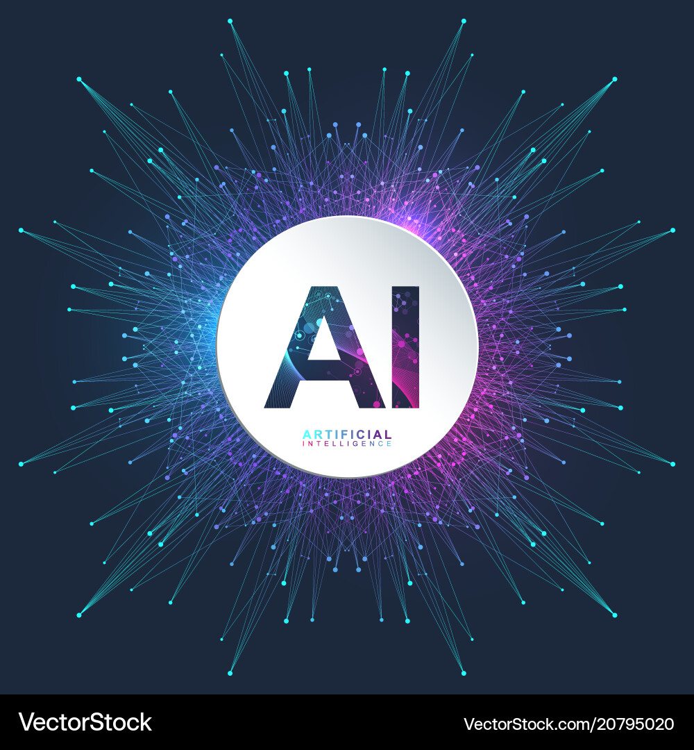 Artificial Intelligence Network vector image