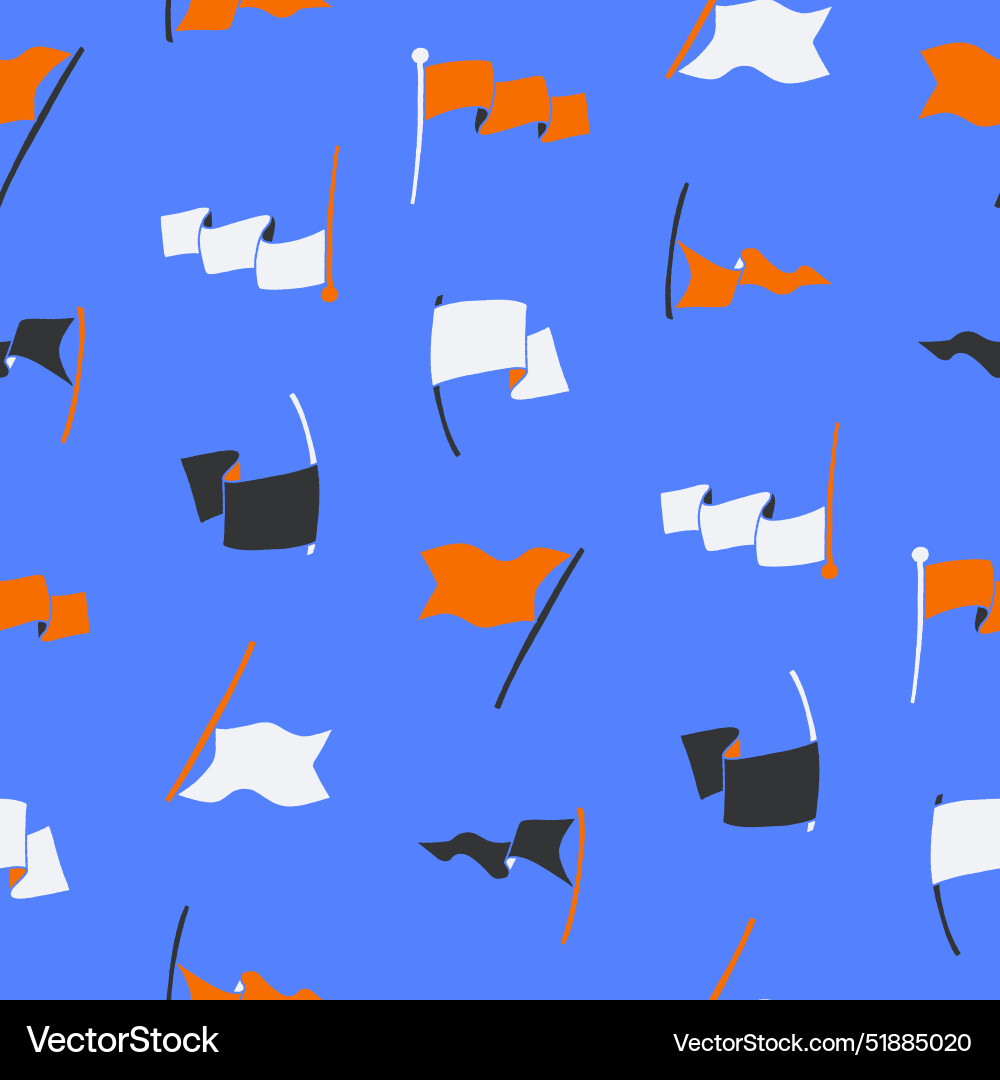 Collection of flag seamless pattern design vector image