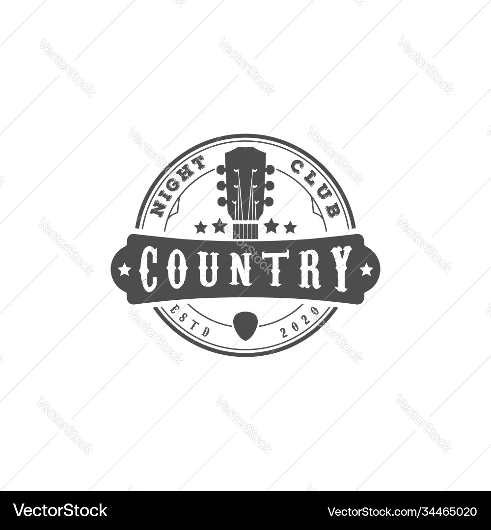 Country Gitarre Musik Western Vintage Retro Limousine Country Gitarre Musik Western Vintage Retro Limousine vektorbild