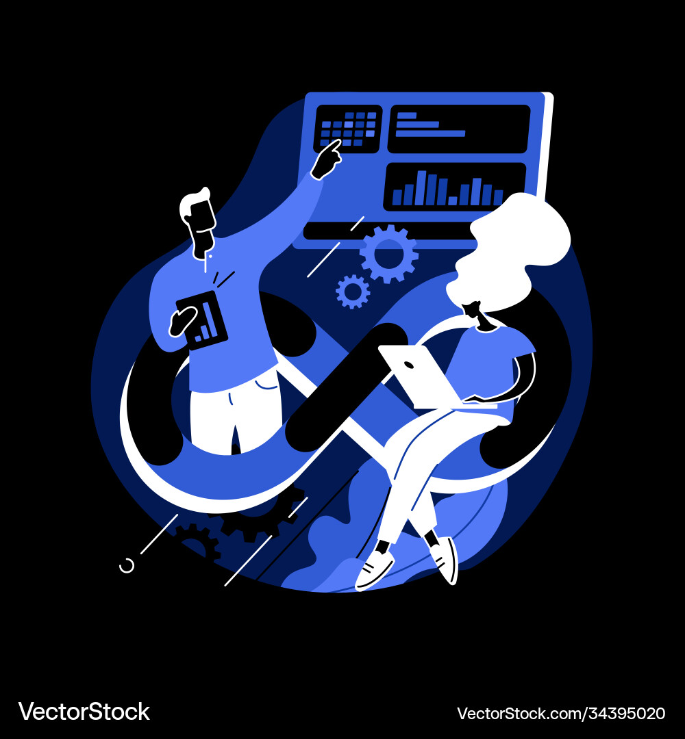 Devops team abstract concept Devops team abstract concept vector image