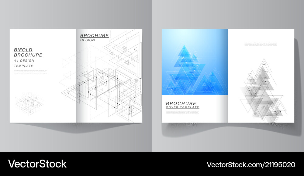 Editable layout of two a4 format cover Vector Image