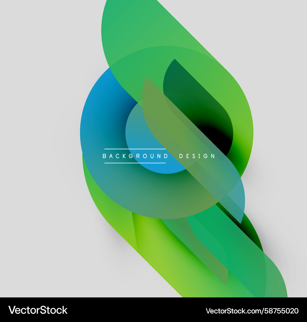 Fluid Gradient Shapes Overlap Vector Image