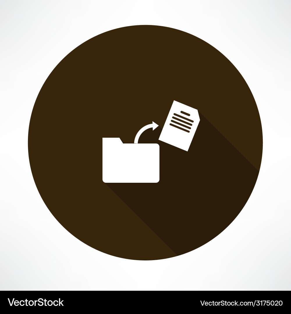 Folder Icon with Document Vector Image
