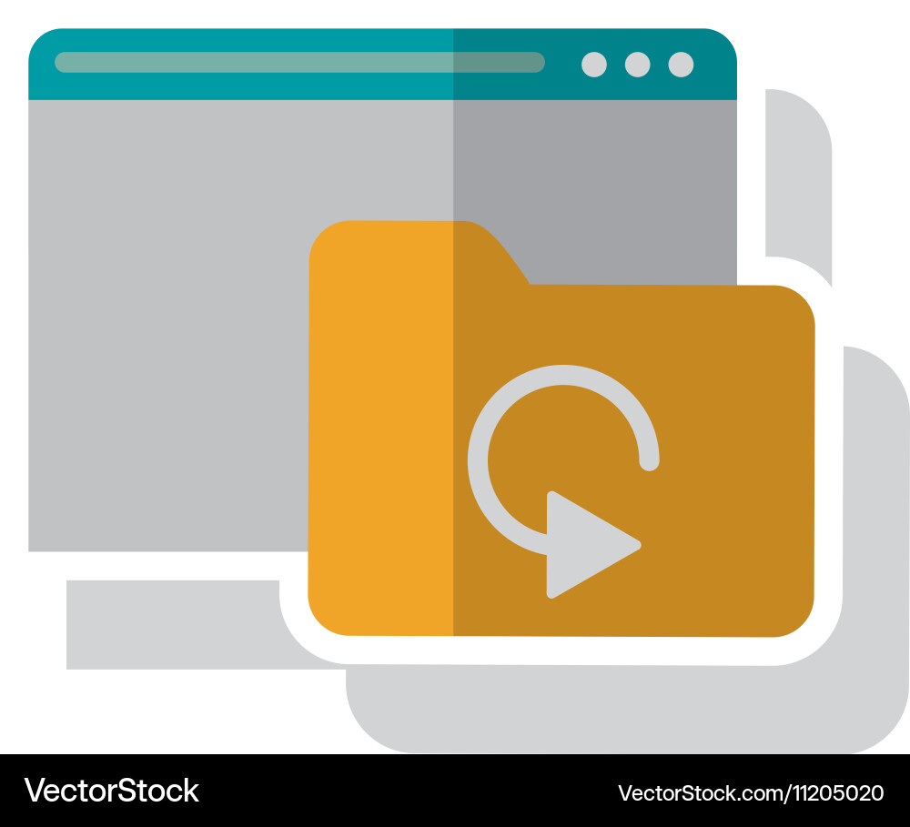 Isolated file website and data base design Vector Image
