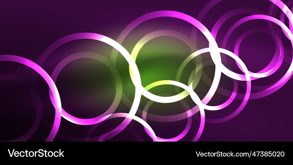 Neon lines and waves abstract background techno Vector Image