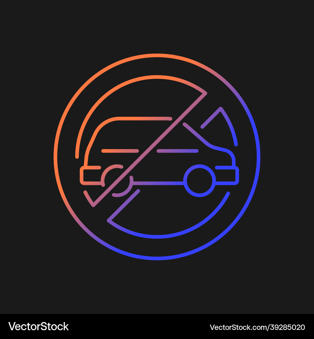 No using when driving gradient manual label icon vector image