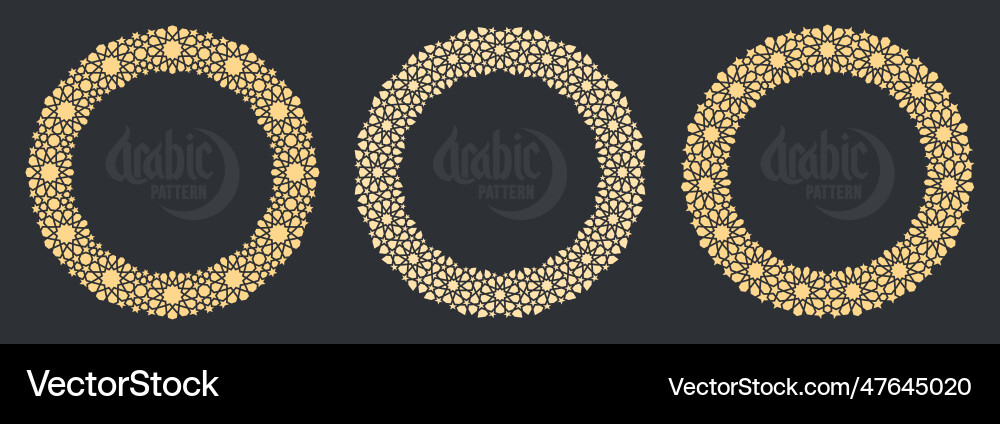 Seamless circle frame pattern in authentic arabian Seamless circle frame pattern in authentic arabian vector image