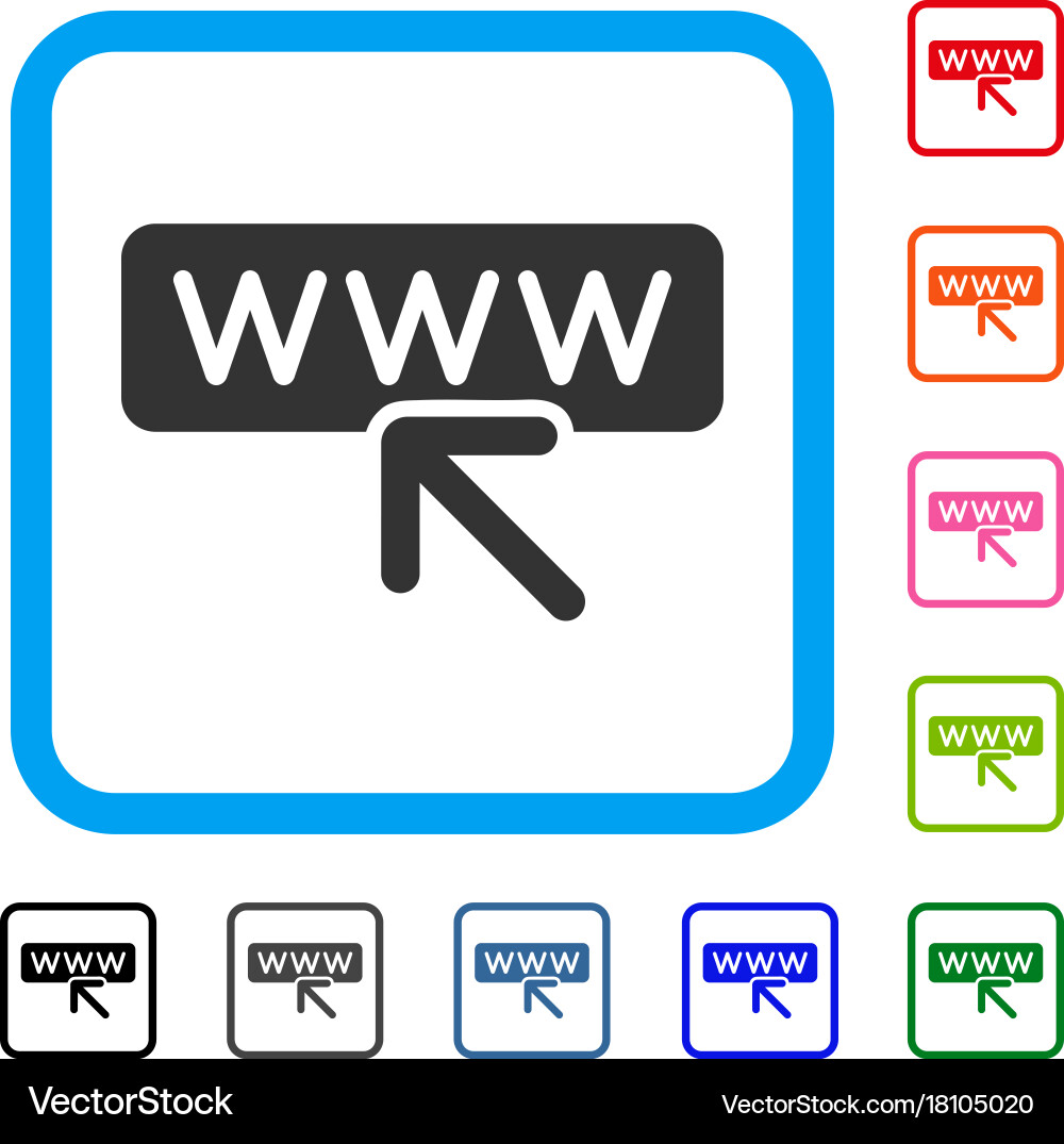 Select website framed icon Vector Image