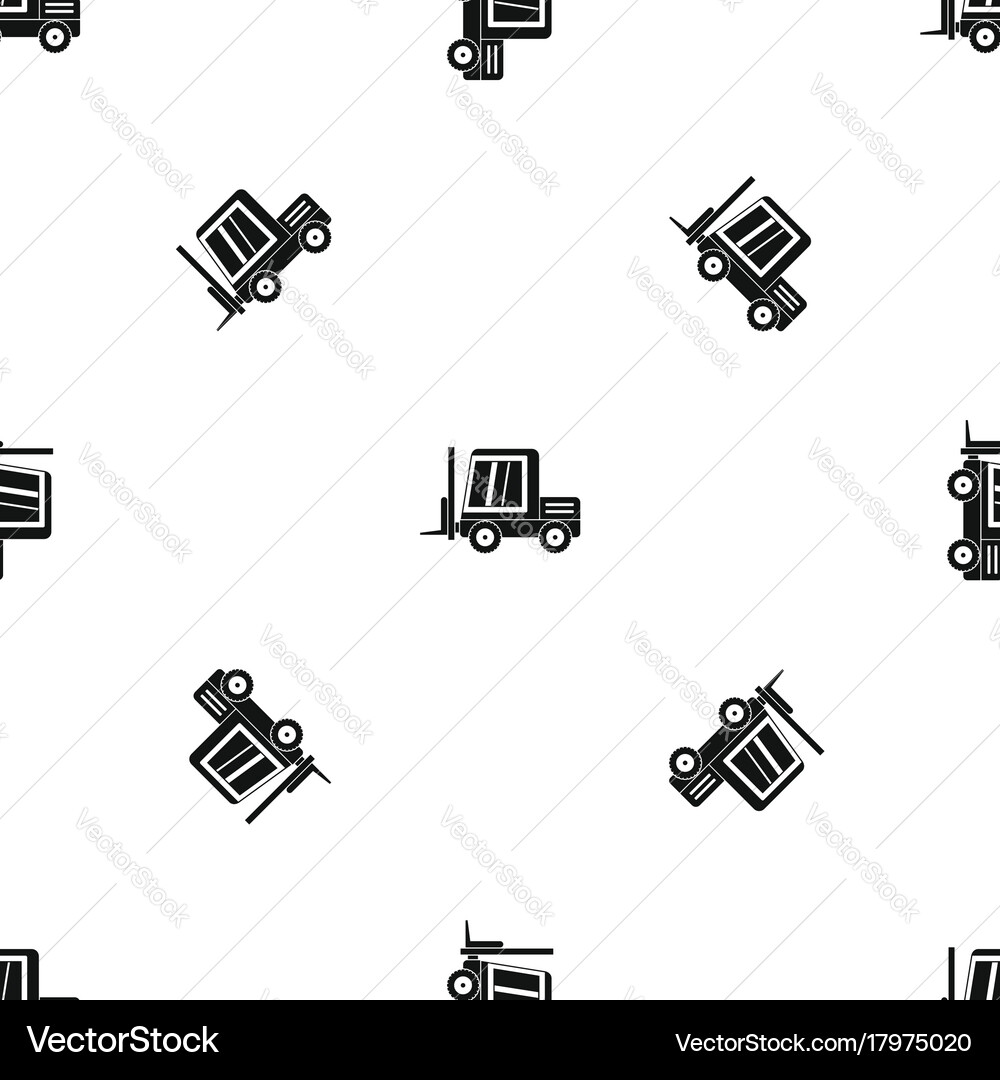 Stacker loader pattern seamless black vector image