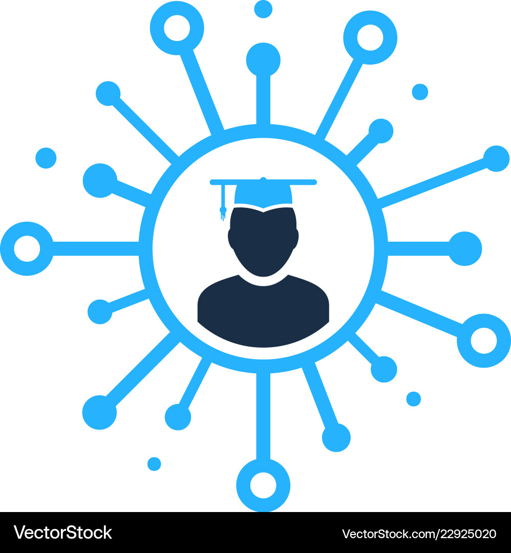 Study Share Icon - Learning & Connection Vector Image