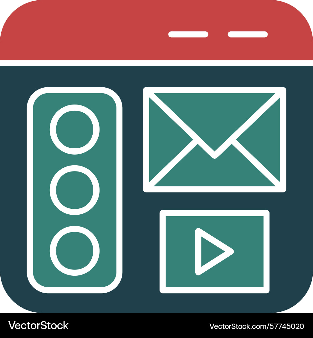 Traffic source glyph multi color icon Vector Image