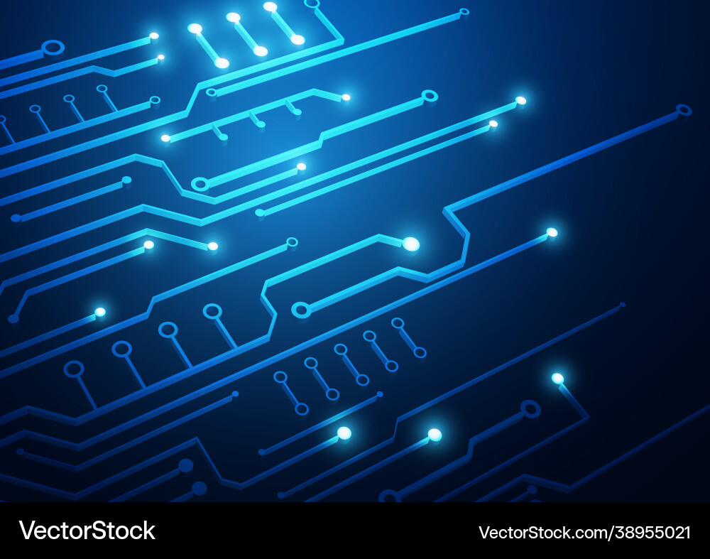 Circuit technology background with hi-tech Circuit technology background with hi-tech Vector Image