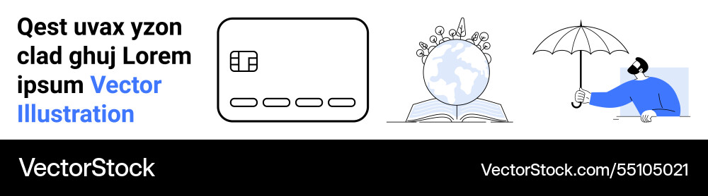 Creative elements with card interface Vector Image