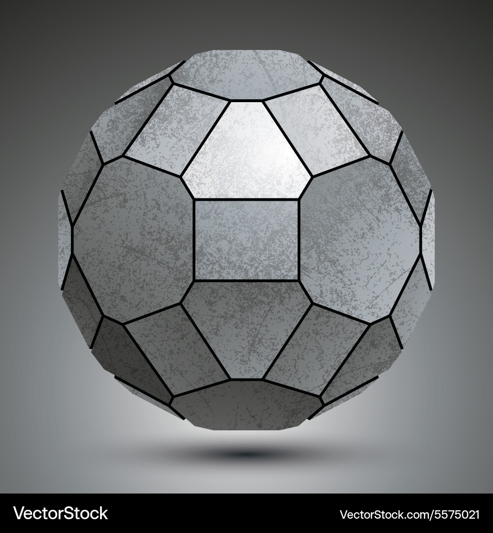 Dimensional galvanized element created from vector image