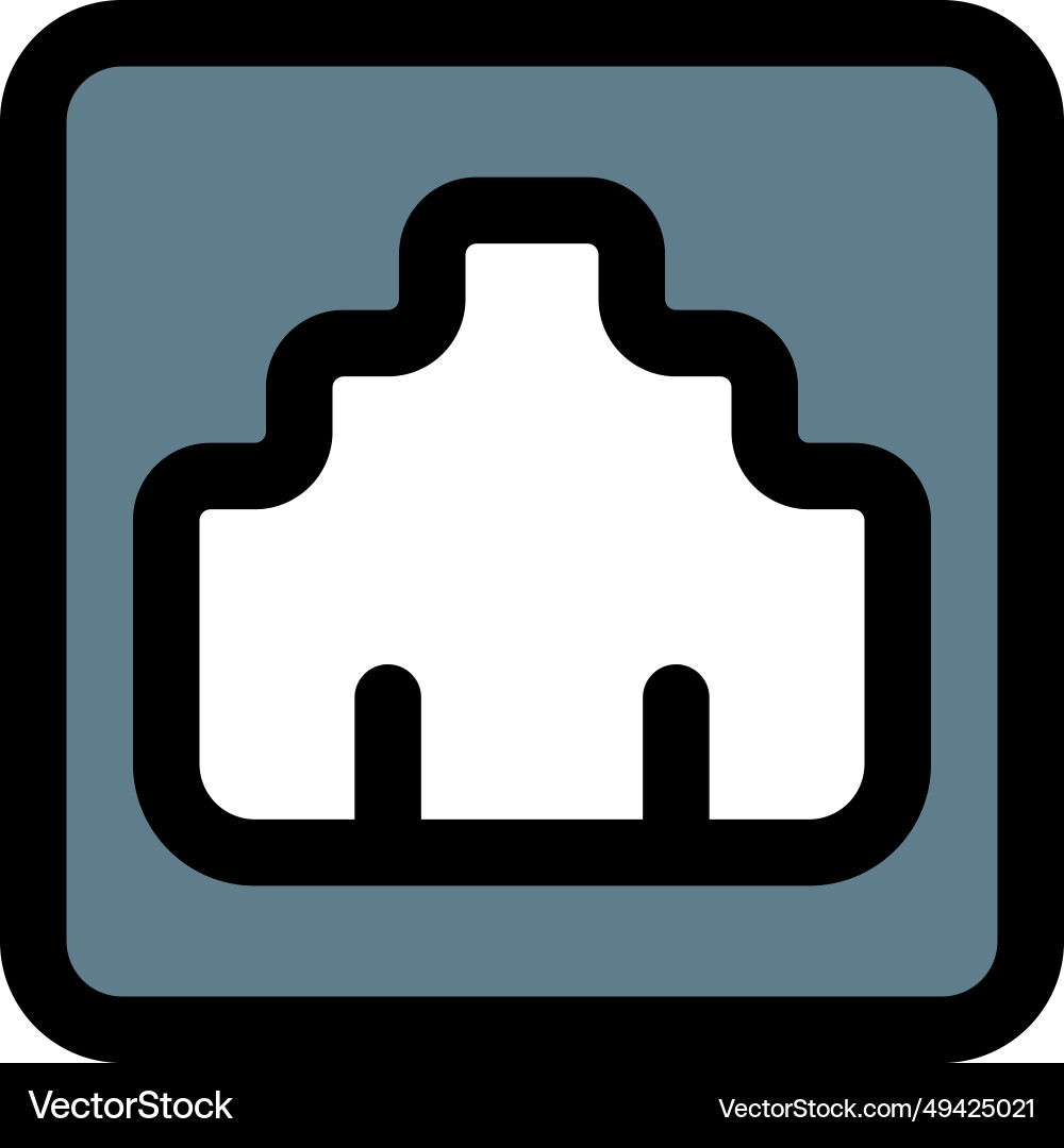 Ethernet port used to connect a network device Vector Image