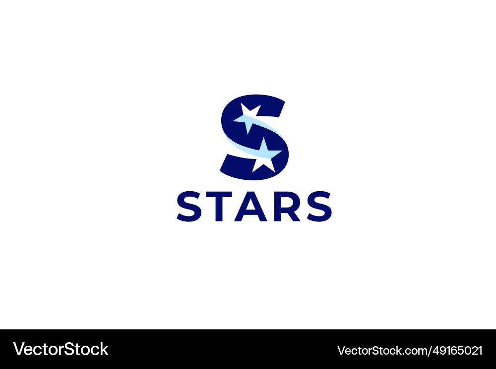 Letter s stars template logo design Vector Image
