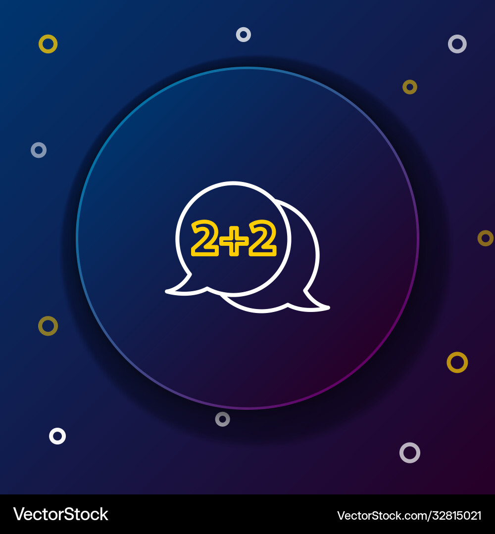 Line math system equation solution on speech Line math system equation solution on speech Vector Image