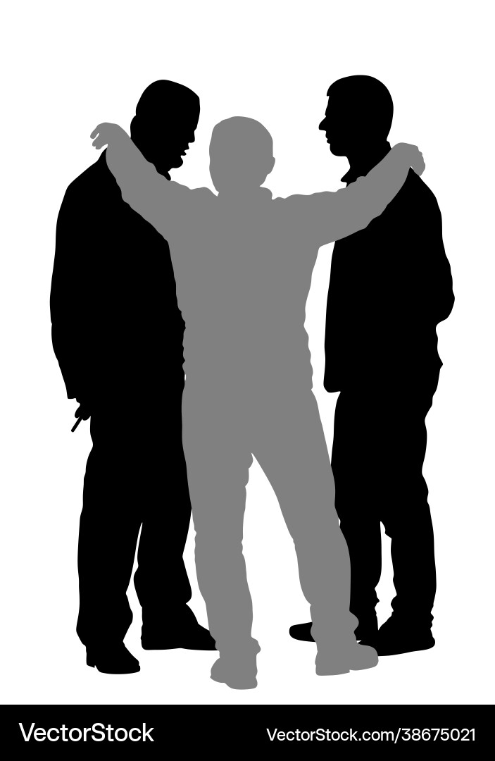 Man wants to prevent conflict between enemies Man wants to prevent conflict between enemies Vector Image