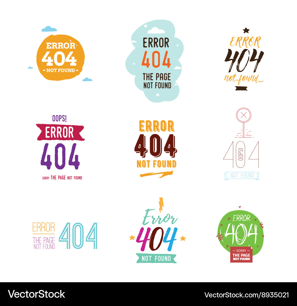 Page not found error design vector image