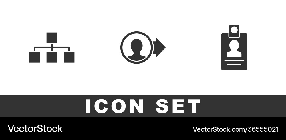 Set hierarchy organogram chart create account Vector Image