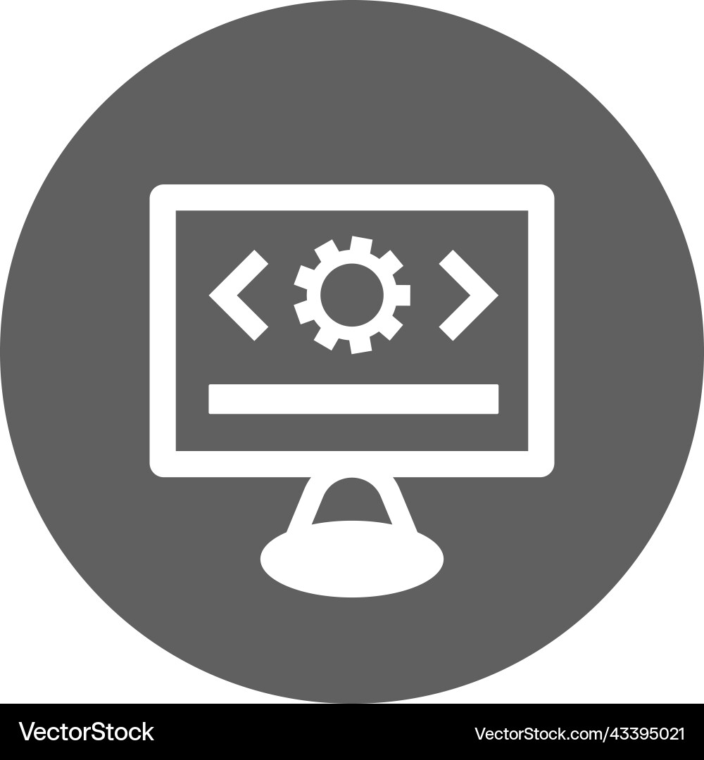 Web development icon gray graphics Vector Image