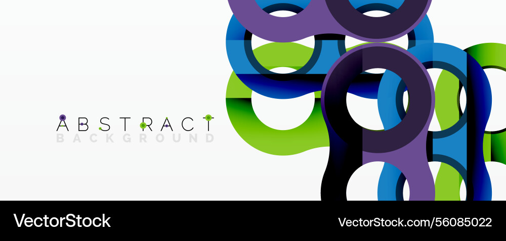 Abstract composition with intertwined circular Abstract composition with intertwined circular Vector Image