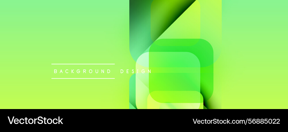 Abstract green gradient design overlapping vector image