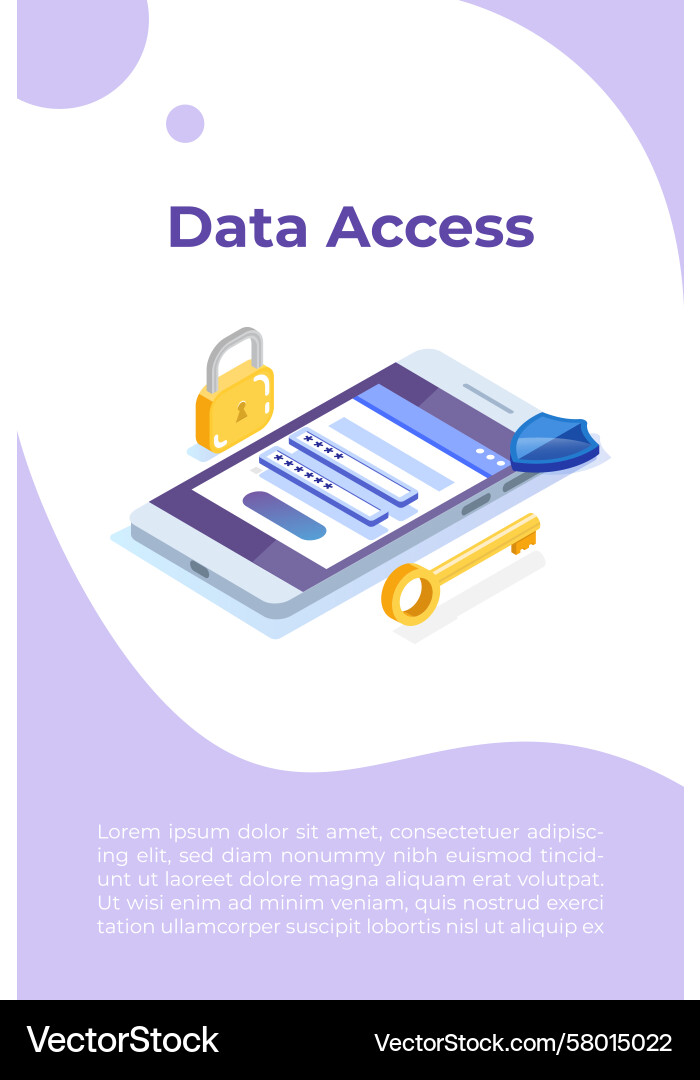 Data Access Login Password Concept vector image