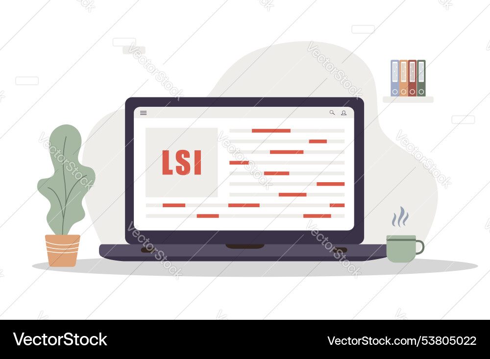 Lsi keyword service latent semantic indexing key Lsi keyword service latent semantic indexing key vector image