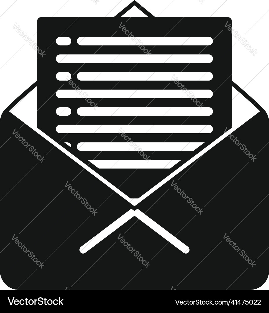 Mail report icon simple document paper Mail report icon simple document paper vector image