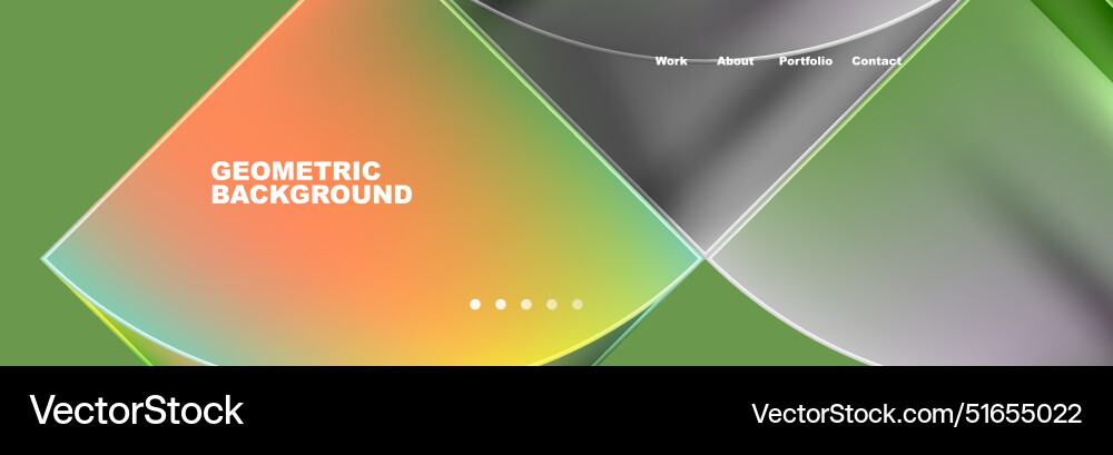 Round triangles and squares web site page template Round triangles and squares web site page template Vector Image