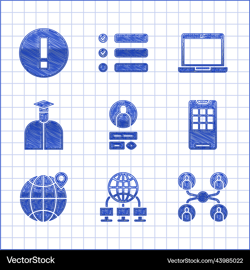 Set create account screen computer network online vector image
