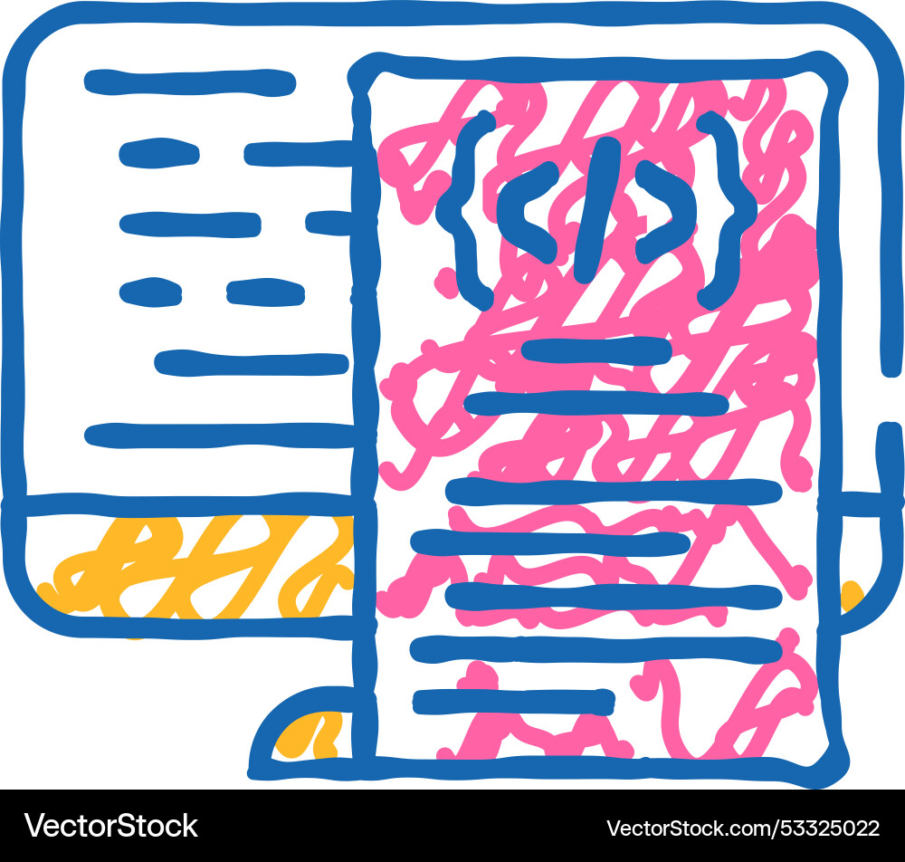 Software documentation technical writer icon vector image