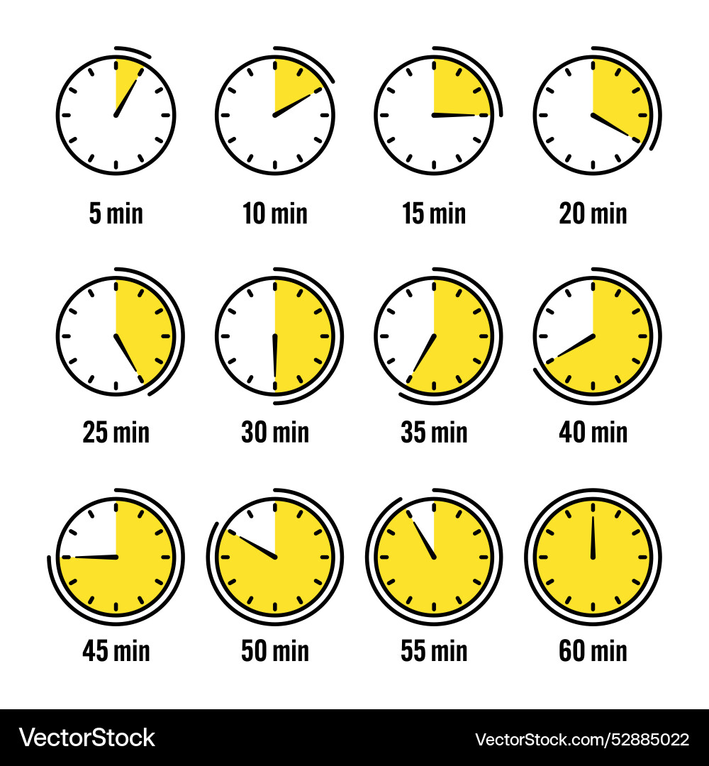 Stopwatch icons colorful simple chronometer time Vector Image