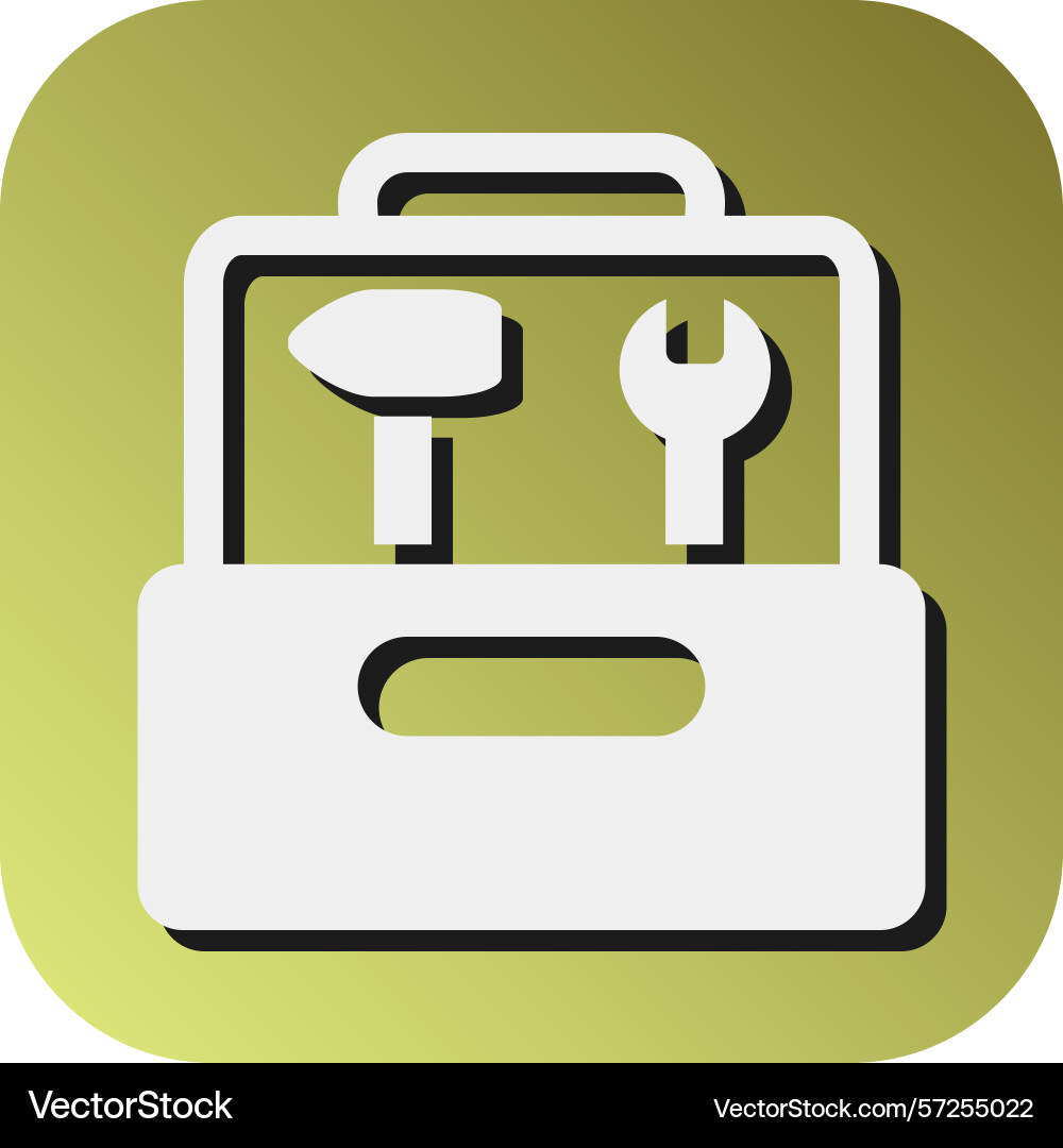 Toolbox glyph gradient background icon Vector Image