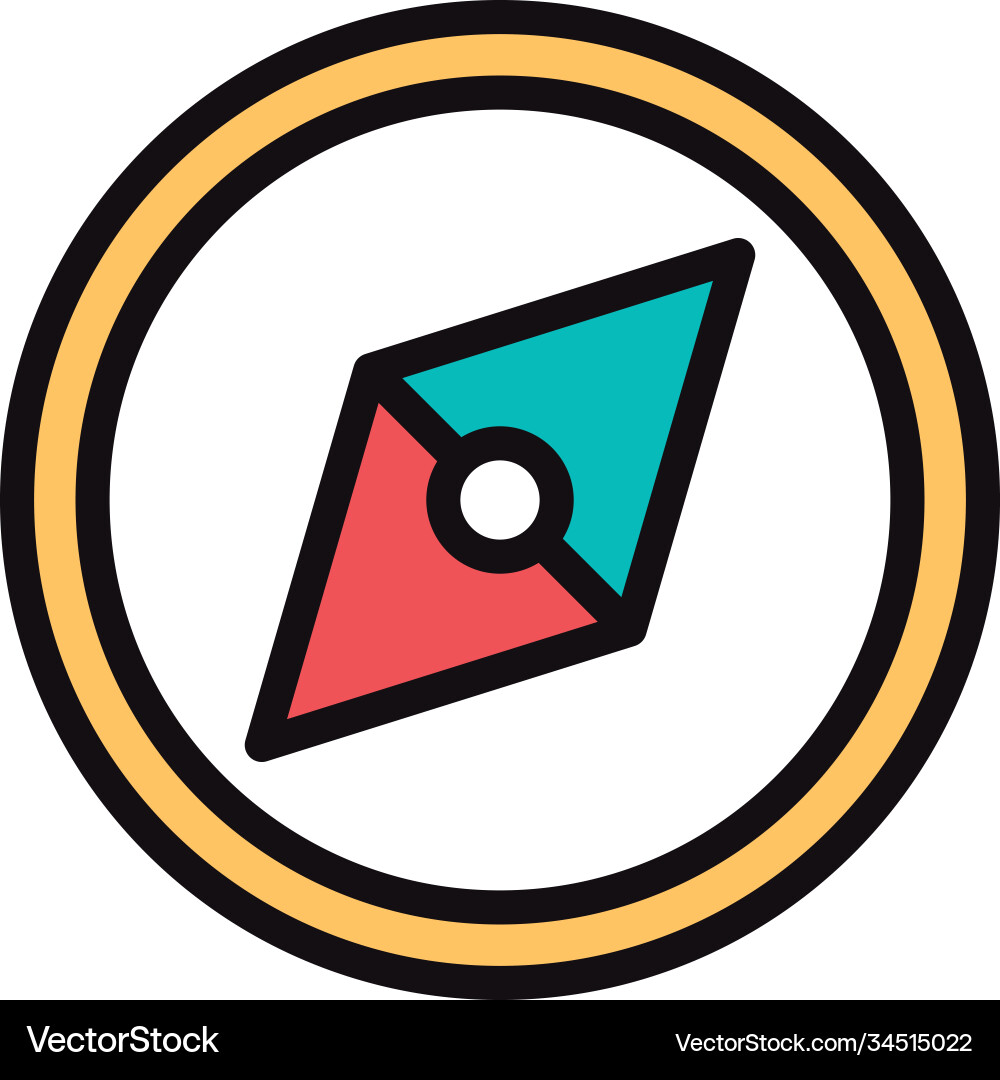 User interface web application compass linear vector image