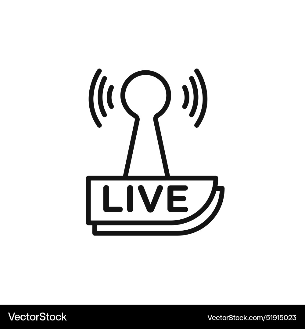 Broadcast icon set collection for web Broadcast icon set collection for web vector image
