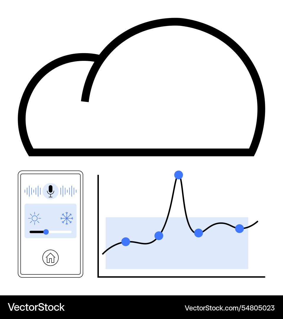 Cloud technology integration with iot and data Cloud technology integration with iot and data vector image